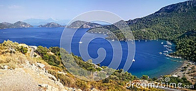 Sarsala bay,View, Gocek, Turkey Stock Photo