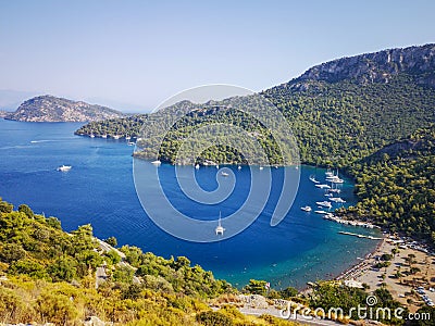 Sarsala bay,View, Gocek, Turkey Stock Photo