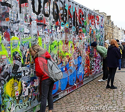 Broad Street, Oxford, UK, 27th November 2016: Art installation b Editorial Stock Photo