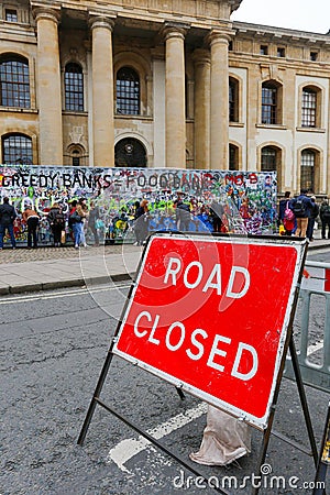 Broad Street, Oxford, UK, 27th November 2016: Art installation b Editorial Stock Photo