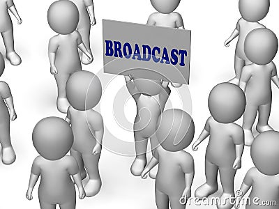 Broadcast Board Character Means Digital Stock Photo