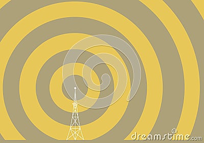 Broadcast tower Vector Illustration