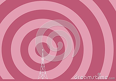 Broadcast tower Vector Illustration