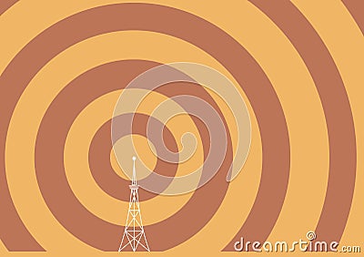 Broadcast tower Vector Illustration