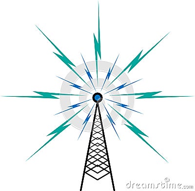 Broadcast tower Vector Illustration