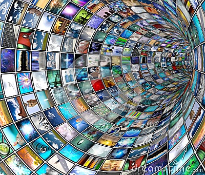 Broadcast Tunnel Stock Photo