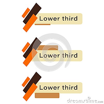 Broadcast vectors design. flat broadcast design element. simple lower third design Vector Illustration