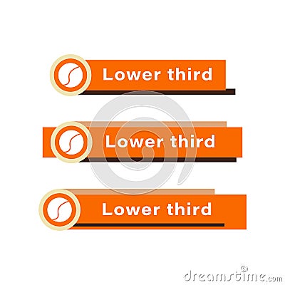 Broadcast vectors design. flat broadcast design element. simple lower third design Vector Illustration