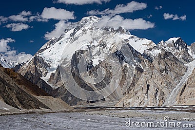 Broadpeak mountain and vigne glacier, K2 trek, Skardu, Gilgit Ba Stock Photo