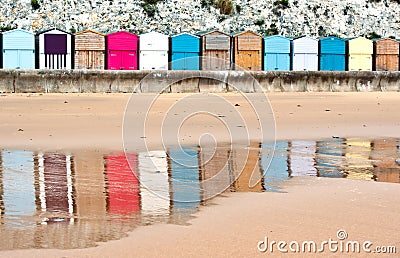 Broadstairs Beach Huts Stock Photo