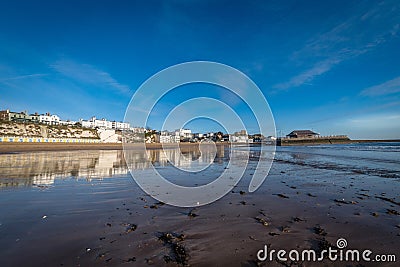 Broadstairs viking bay beach at dawn isle of thanet Stock Photo