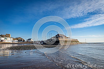 Broadstairs viking bay beach at dawn isle of thanet Stock Photo