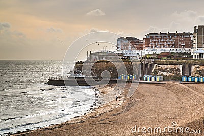 Broadstairs, Viking Bay, in Winter Editorial Stock Photo