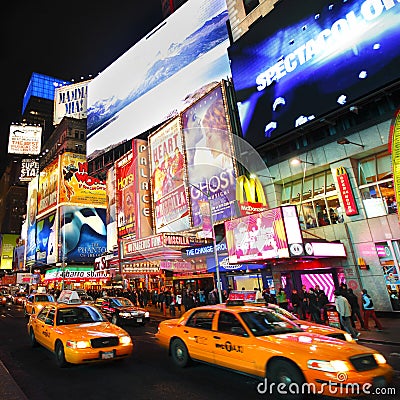 Broadway show billboards Editorial Stock Photo