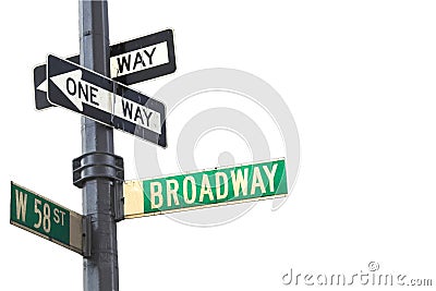 Broadway sign Stock Photo