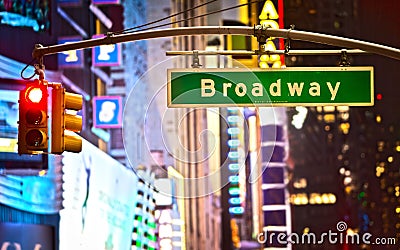 Broadway sign Stock Photo