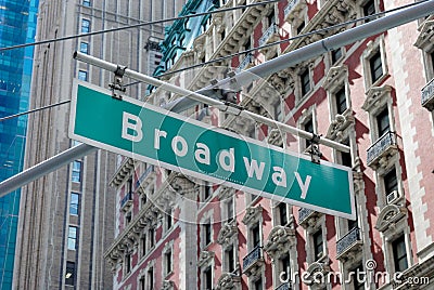 Broadway Street sign Stock Photo