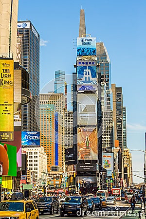 Broadway Theater District Manhattan Landmarks New York City USA Editorial Stock Photo