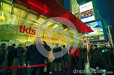 Broadway Times Square at night, New York Editorial Stock Photo
