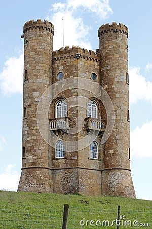 Broadway Tower - Folly in Cotswolds England Stock Photo