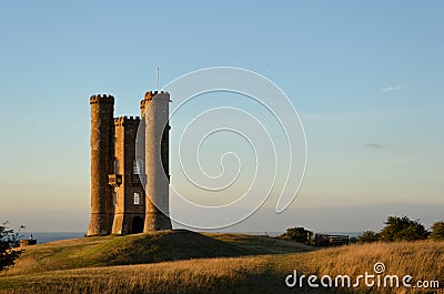 Broadway Tower at sunset Stock Photo