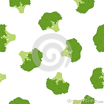 Broccoli cabbage. Seamless Vector Pattern Vector Illustration