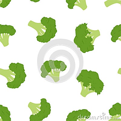 Broccoli cabbage. Seamless Vector Pattern Vector Illustration