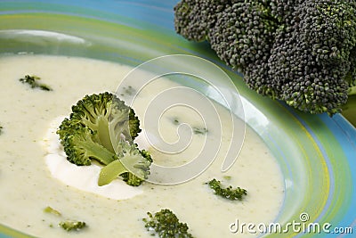 Broccoli cream soup Stock Photo