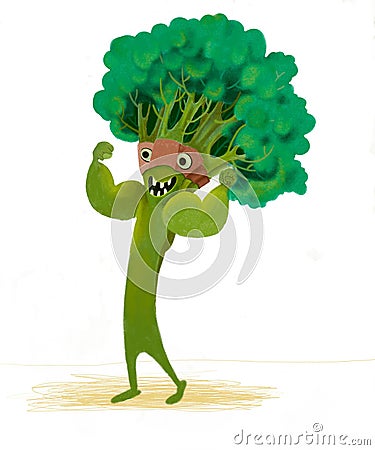 broccoli is a green and vitamin super hero Stock Photo