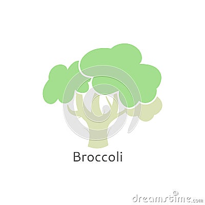 Broccoli icon vector. Isolated cauliflower vegetable linear style for menu, label, logo. Vector Illustration