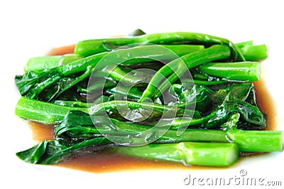 Broccoli With Oyster Sauce Stock Photo