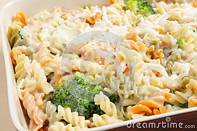 Broccoli and pasta bake Stock Photo