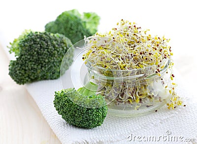 Broccoli sprouts Stock Photo