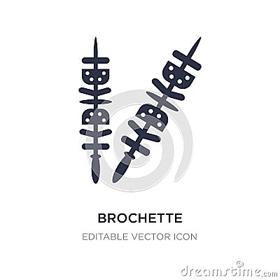 brochette icon on white background. Simple element illustration from Food concept Vector Illustration