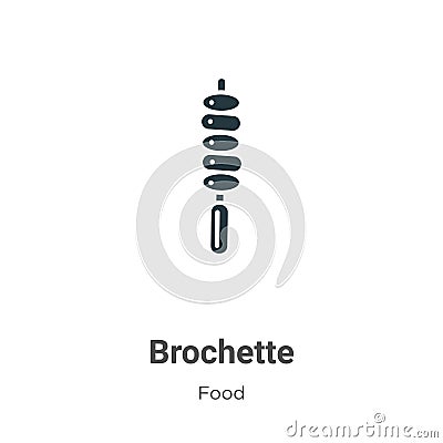 Brochette vector icon on white background. Flat vector brochette icon symbol sign from modern food collection for mobile concept Vector Illustration