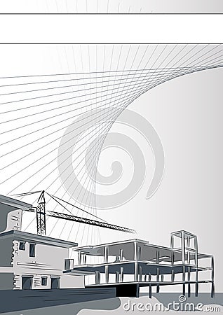 Brochure: architecture or construction company Vector Illustration