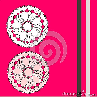 A brochure cover with circular round abstract colorful pattern Stock Photo