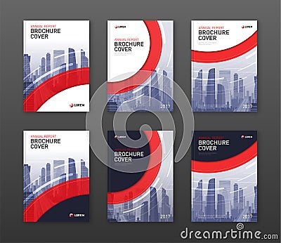 Brochure cover design templates set for finance Vector Illustration