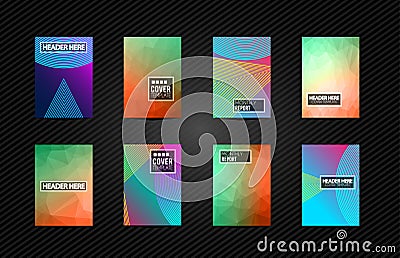 A4 Brochure Cover Mininal Design with Geometric shapes, colorful Stock Photo