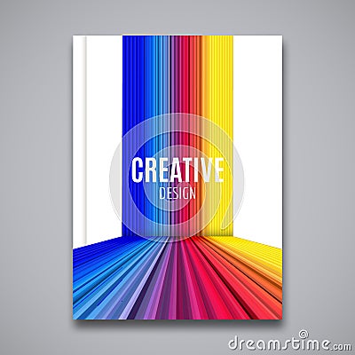 Brochure cover paper design template. Flyer page layout booklet Vector Illustration