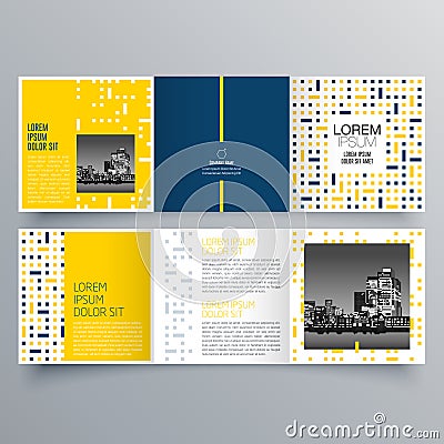 Brochure design, brochure template, creative tri-fold, trend brochure Vector Illustration