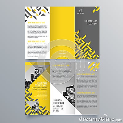 Brochure design, brochure template, creative tri-fold, trend brochure Vector Illustration