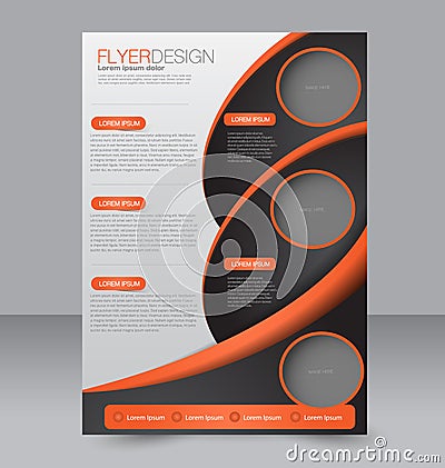 Brochure design. Flyer template. Editable A4 poster Vector Illustration