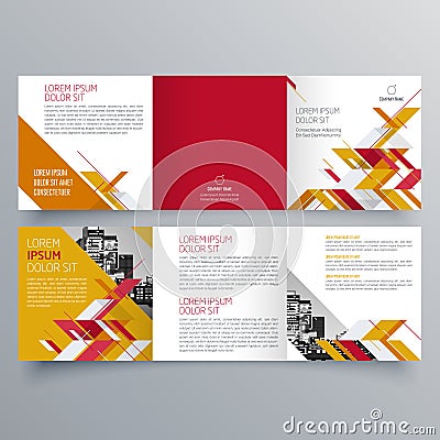Brochure design, brochure template, creative tri-fold, trend brochure Vector Illustration