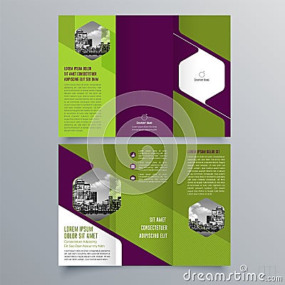 Brochure design, brochure template, creative tri-fold, trend brochure Vector Illustration