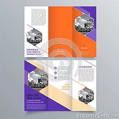 Brochure design, brochure template, creative tri-fold, trend brochure Vector Illustration