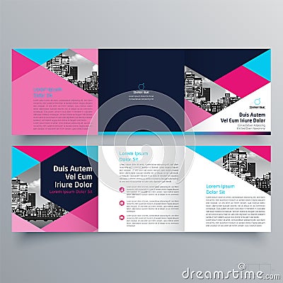 Brochure design, brochure template, creative tri-fold, trend brochure Vector Illustration