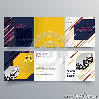 Brochure design, brochure template, creative tri-fold, trend brochure Vector Illustration