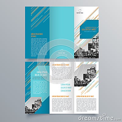 Brochure design, brochure template, creative tri-fold, trend brochure Vector Illustration