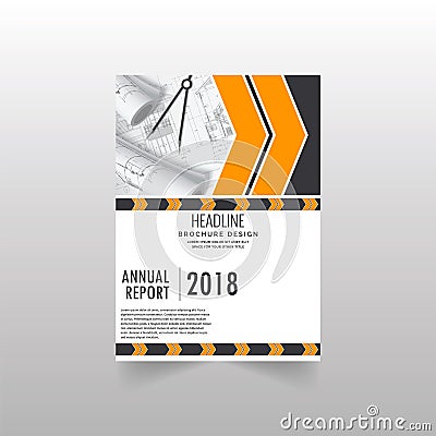 Brochure design template vector Flyers annual report Vector Illustration